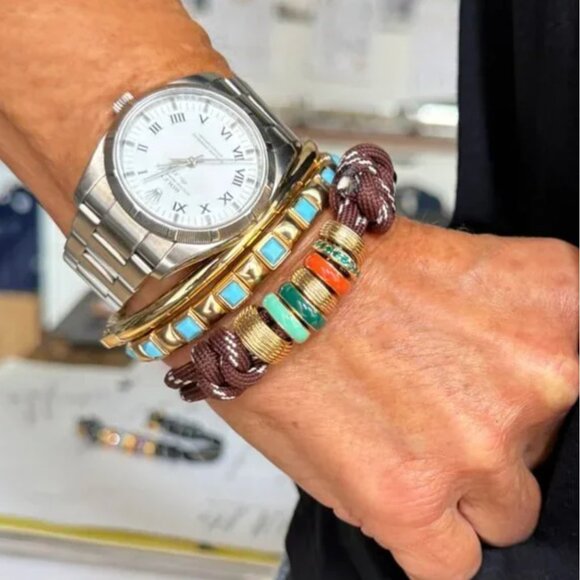 Roxanne Assoulin The Super Size Happy Cord Bracelet Brown *No Heart Charm* - Picture 1 of 2